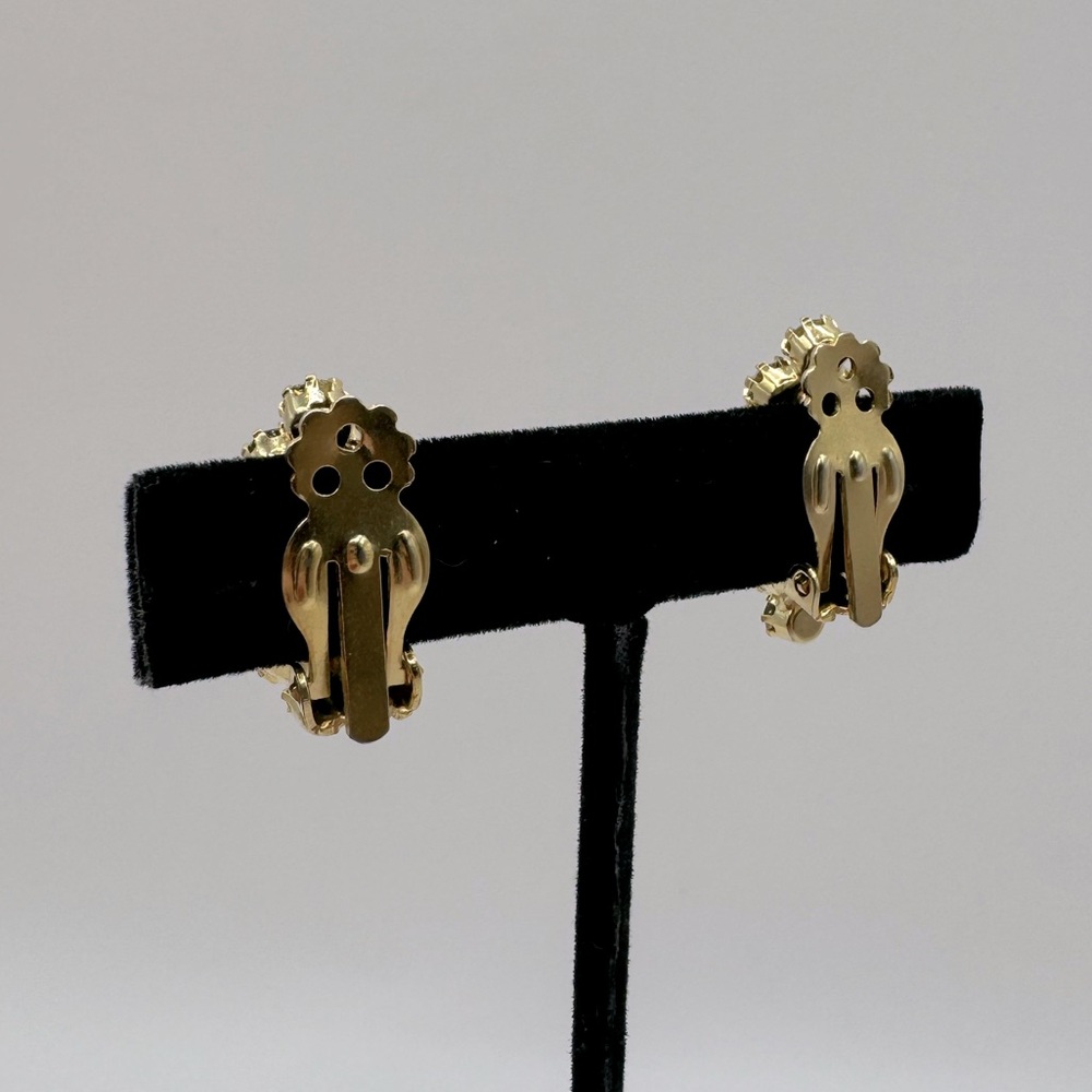 VINTAGE Crystal Clip-On Earrings - Picture 6 of 14
